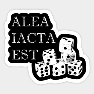 The die is cast-Alea iacta est-dice gaming-Luck Sticker